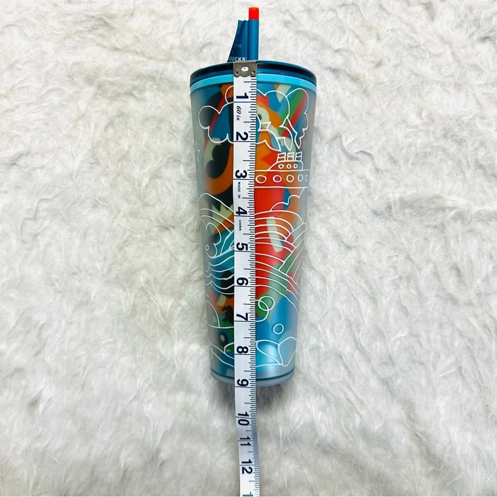 Starbucks Multicolor Tumbler with Red Straw